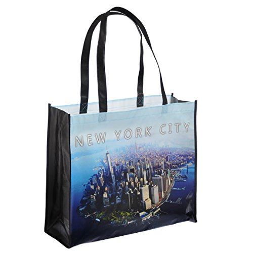 NYC Downtown Photo Reusable Shopping Tote Bag New York Downtown Luggage Bags Totes