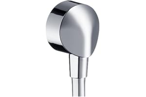 GCBCRIT Round Wall Outlet with Check Valves 2-inch Chrome, Handheld Shower Wall Outlet for Hansgrohe, 27458003 Wall Outlet Supply Elbow-for Handheld Shower Handshower Connector Replacement Part