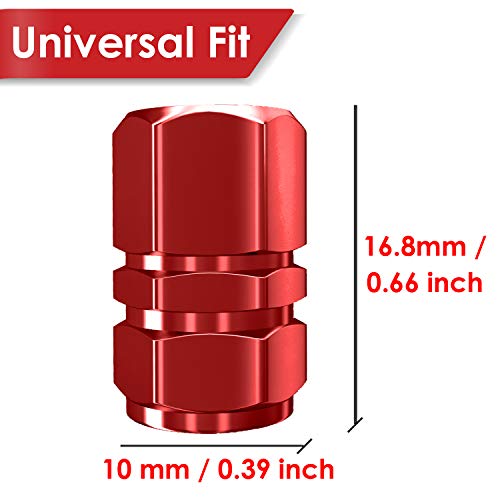 image for SAMIKIVA Tire Valve Caps, Premium Metal Rubber Seal Tire Valve Stem Ca