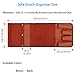 Newmeil Sofa Armrest Organizer Couch Chair Armrest Organizer for tablets, TV remotes, phones 4 colors Storage Organizer 35 inch *13 inch (Suede Fabric-brown)