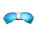PGXT Premium Full Mirrored Aviator W/Flash Mirror Lens Uv400 Sunglasses Eyewear Blue