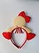 WINZIK Christmas Headwear Gingerbread Man Striped Bowknot Hair Hoop Cute Headband Xmas Holiday Party Supplies Gifts (1#)