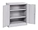 Sandusky Lee RTA7001-05 Dove Gray Steel SnapIt Counter Height Cabinet, 2 Adjustable Shelves, 42