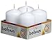BOLSIUS Pillar Candle, White, Pack of 4, Tray 4, 60/40 mm primary
