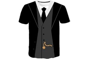 LAOLIUSN Tuxedo T Shirts for Men Tux Costume Suit and Tie Tee Shirt Gifts T-Shirt