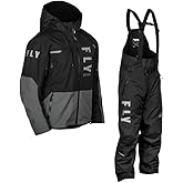 Fly Racing Carbon Set – Men’s Snowmobile Suit with Hydraguard Pro, Waterproof Jacket & Bibs, Reflective Shell Snow Gear