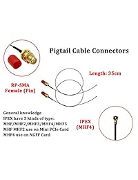 8dBi 2.4GHz 5.8GHz Dual Band Omni directional WiFi RP SMA Antena + 13.8 in U.fl IPEX a RP SMA hembra Pigtail Cable para M.2 NGFF Wireless Card Routers Repeater Desktop PC FPV UAV Drone