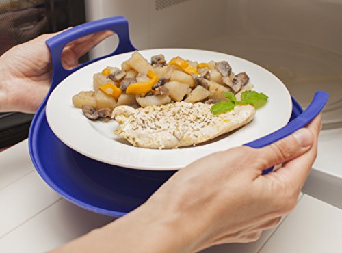 Cool to Touch Grip Microwave Oven Accessories (Plate and Bowl Caddy)