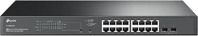 TP-Link TL-SG2218P 16 Port Gigabit Smart Managed PoE Switch 16 PoE+ Ports