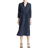 Vince Womens Band Collar Pullover Dress