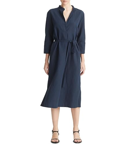 Amazon.com: Vince Women's Pleated Dbl V-Neck Dress : Clothing, Shoes & Jewelry