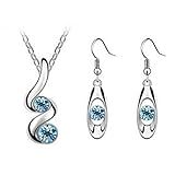 Luxury Necklace,Han Shi Princess Bridesmaid Romantic Wedding Jewelry Set Chian Earrings
