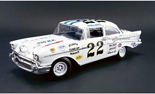 ACME 1:18 FIREBALL ROBERTS #22 - 1957 CHEVROLET BEL AIR - 1958 SOUTHERN 500 WINNER AT DARLINGTON A1807002