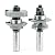 Amana Tool 55433 Carbide Tipped InStile & Rail Concave 5/32 R x 1-5/8 D x 5/8 to 1-1/8 CH x 1/2 Inch SHK w/Lower BB Adjustable Router Bit Set for Plywood