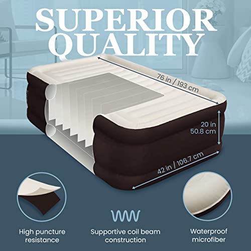 Englander Queen Air Mattress with Built in Pump Raised Double High