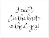 12cnt Will You Be My Bridesmaid Cards I Can't Tie the Knot Without You (Black)