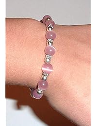 Hidden Hollow Beads Pink Breast and Multi Cancer Awareness Bracelet, Great for Fundraising, 7 ¾ in Size, 8mm