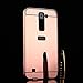 TabPow LG K7 Case, Improved Mirror Reflection, Scratch-Resistant Bling Luxury Slim TPU PC Case Cover for LG K7 - Rose Gold