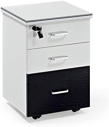 Amazon Com File Cabinets Haodamai Filing Cabinet Mobile Wooden Modern Lock Home Office Open Storage Rack Color A Home Kitchen
