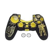 LINGLONGAN Case Cover for PS4 Playstation Controller, Silicone Anti-Slip Cover Skin Grip Protector Skin for Sony PS4/PS4 Slim/PS4 Pro Controller Gamepad (Yellow)