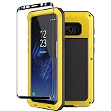 Galaxy S8 Plus case,Tomplus Extreme Hybrid Armor Alloy Aluminum Metal Bumper Soft Rubber Military Heavy Duty Shockproof Hard Case For Samsung Galaxy S8 plus (Yellow)