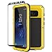 Galaxy S8 Plus case,Tomplus Extreme Hybrid Armor Alloy Aluminum Metal Bumper Soft Rubber Military Heavy Duty Shockproof Hard Case For Samsung Galaxy S8 plus (Yellow)
