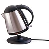 Chef'sChoice Chef’sChoice Cordless Electric Kettle 677 Easy Pour Lightweight 1500 Watts and Faster than Microwave No Mineral Build-up with Concealed Heating Elemen, stainless and black
