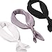 Satin Square Neck Scarf Silk Hair Head Scarf– 3 Packs Black Grey White Women Small Headwrap Neckerchief Sleeping Bag Scarfs Wrap Summer Fashion