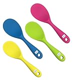 KSENDALO 4piece Silicone Rice Spoon, Nonstick Rice