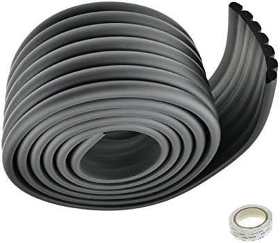 TUKA Universel Rouleau en Mousse, 200cm x 80mm x 8mm, Epaissir Mousse Antichoc Sécurité épreuvage pour Bébé/Enfants Kits. Tout Usage Anti-Crash Protection, Souple et Flexible, Noir, TKD7002 Black