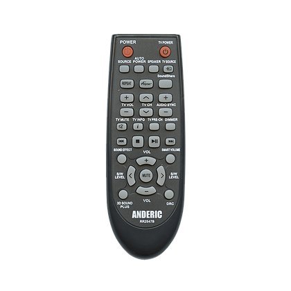 Anderic RR2547B Remote Control for Samsung Sound Bar Systems HWD350 HWD450 HWD550 HWD551 HWD570 HWE350 HWE450 HWE550 HWF350 HWF355 HWF450 HWF550 HWF551 HWF750 HWFM35 HWFM45 HWFM55 HWH550 HWH551 HWH570