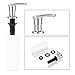 Sink Soap Dispenser, Cozzine Stainless Steel Kitchen Soap Dispenser, Large Capacity 17 OZ Bottle, 3.15 Inch Threaded Tube for Thick Deck Installation, Zinc Alloy Nozzle, Chrome Finish