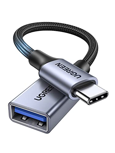 UGREEN USB C to USB Adapter OTG 5Gbps, Type C to A Converter, Type C Connector, Compatible with iPhone 15 16 Pro Max, MacBook Pro, iPad Mini, Galaxy Tab A8, S23 S24 Ultra, etc Silver