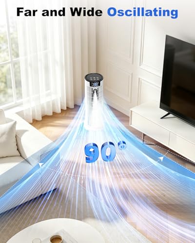 Portable Air Conditioner, 4 in 1 Air Cooler, Tower Fan with 2 Spray Modes, Timing Function and Remote Control, Personal Evaporative Cooler Mini Air Conditioning Unit for Home Office Bedroom(Off White)