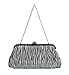 Ellis Womens Vintage Satin Pleated Envelope Evening Cocktail Wedding Party Handbag Clutch (16 Colors)