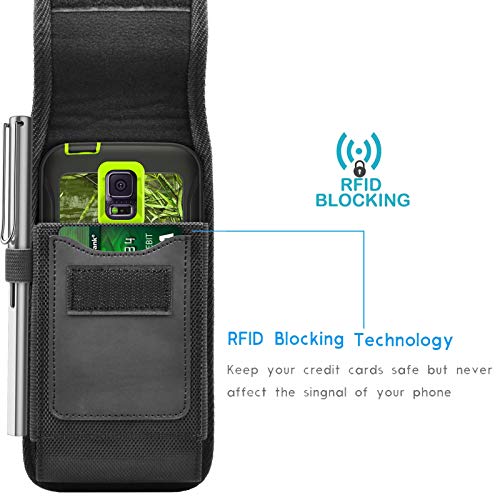 Tekcoo RFID Blocking Universal Cell Phone Holster for Galaxy S22 Ultra