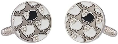 Black Sheep In a Flock Of Sheep Cufflinks in a Black Cufflink Case