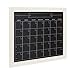 DesignOvation Beatrice Framed Magnetic Chalkboard Monthly Calendar, 23x29, White