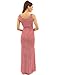 PattyBoutik Mama Striped Scoop Neck Maternity Maxi Dress (Red and White M)