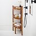 Cambridge Casual Superior Indonesian Teak Estate Bath Shelves, Corner Shelf, Weathered Gray