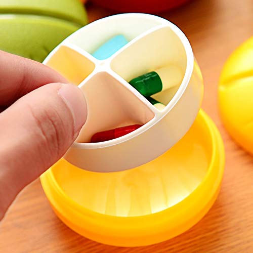 Storage Boxes & Bins - 4 Slots Compartment Travel Pill Box Organizer Tablet Medicine Case Storage Dispenser Holder - Clothing Room Cube Equipment Tote Closet Area Labels Tags Hanging Cart Table B - Thumbnail 2