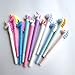 DzdzCrafts 10PCS Unicorn and Flamingo 0.5MM Rollerball Gel Ink Pens Black Ink in A Pen Pouch