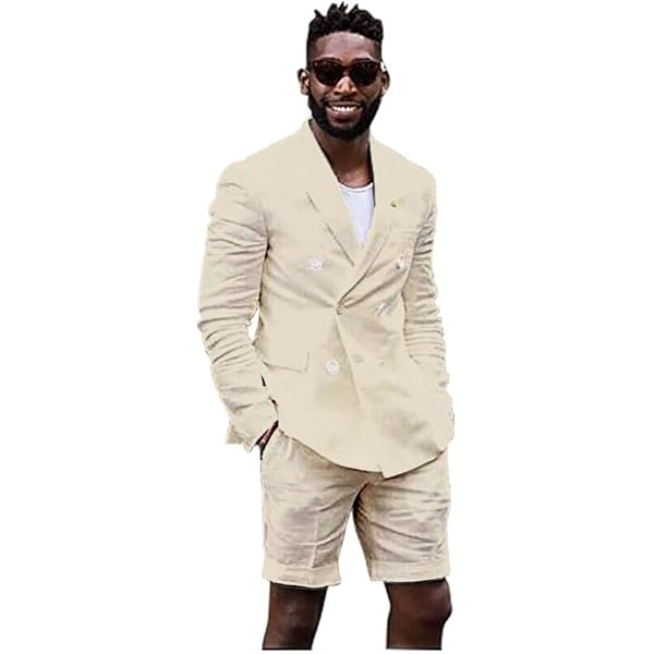 スーツ M ICON SUMMER SUIT SHORTS MON Men Suit Shorts Set 2 Piece Summer Short Pants Suit Jacket