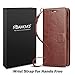 AMOVO iPhone 11 Pro Max Wallet Case [2 in 1 Detachable] Vegan Leather Case for iPhone 11 Pro Max (6.5’’) [Wristlet] [Kickstand] iPhone 11 Pro Max Folio with Gift Box Package (11ProMax (6.5'') Brown)