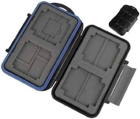 Harrd Shell Water Resistant Multi Use Memory Card Case for SD/SDHC/SDXC/microSD/microSDHC/microSDXC/Pro Duo/Compact Flash Cards (4CF 2SD 2MicroSD 2MS Duo 2XD Hard Shell)