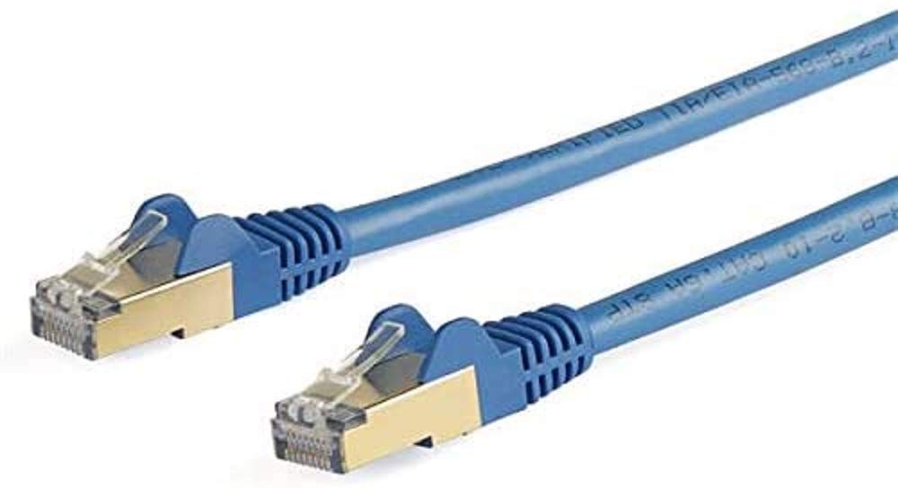 StarTech 7m CAT6a Ethernet Cable - 10 Gigabit Shielded Snagless RJ45 100W PoE Patch Cord - 10GbE STP Network Cable with Strain Relief - Blue - UL, TIA (6ASPAT7MBL)