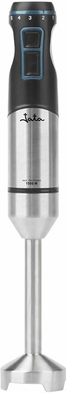 JEBT1791 - Batidora de Mano Potente 1500W, Batidora de Brazo Inox con Picadora, Vaso Medidor con Tapa, 4 Cuchillas de Acero Inoxidable, Regulador Electrónico y 15000 RPM
