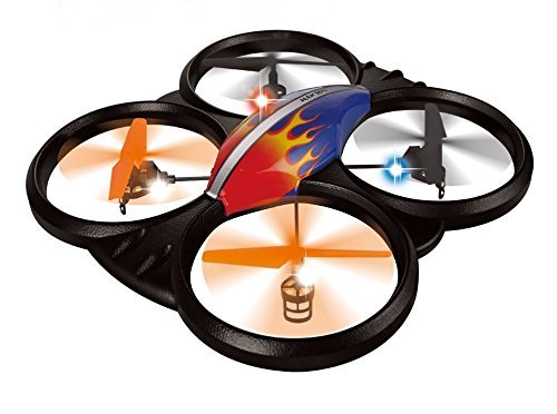 Haktoys HAK909 Large 2.4GHz 4CH RC Quadcopter, 6 Axis Gyroscope, Rechargeable, Ready To Fly, Camera-Ready and with LED Lights - Colors May Vary Haktoys HAK909 Large 2.4GHz 4CH RC Quadcopter, 6 Axis Gyroscope, Rechargeable, Ready To Fly, Camera-Ready and with LED Lights - Colors May Vary