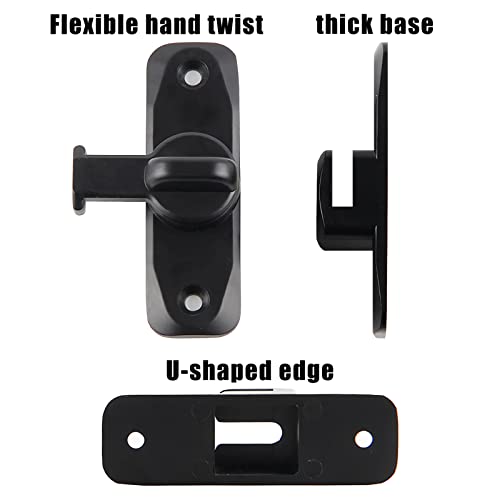 Barn Door Lock, 90/180 Degree Gate Latches, Zinc Alloy Right Angle Door