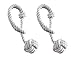 Home Queen Curtain Tiebacks Hand Knitting Cord Rope Holdbacks, Decorative Window Curtain Tie, Drapery Tie Back with Single Ball (1 Pair, Off White)